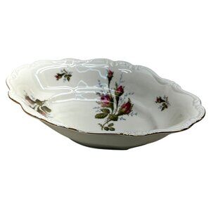 Rosenthal Pompadour Moss Rose Oval Vegetable Serving Bowl Germany 11"